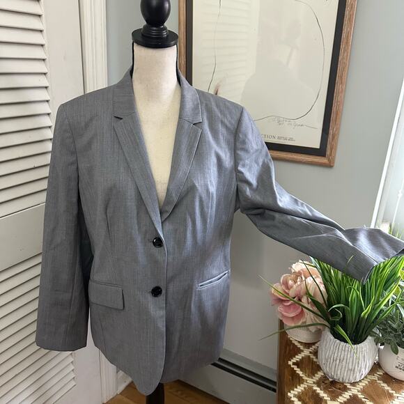 J CREW FACTORY Womens Blazer Single Breasted Wool Blend Pockets Career Office 18 - Picture 3 of 12
